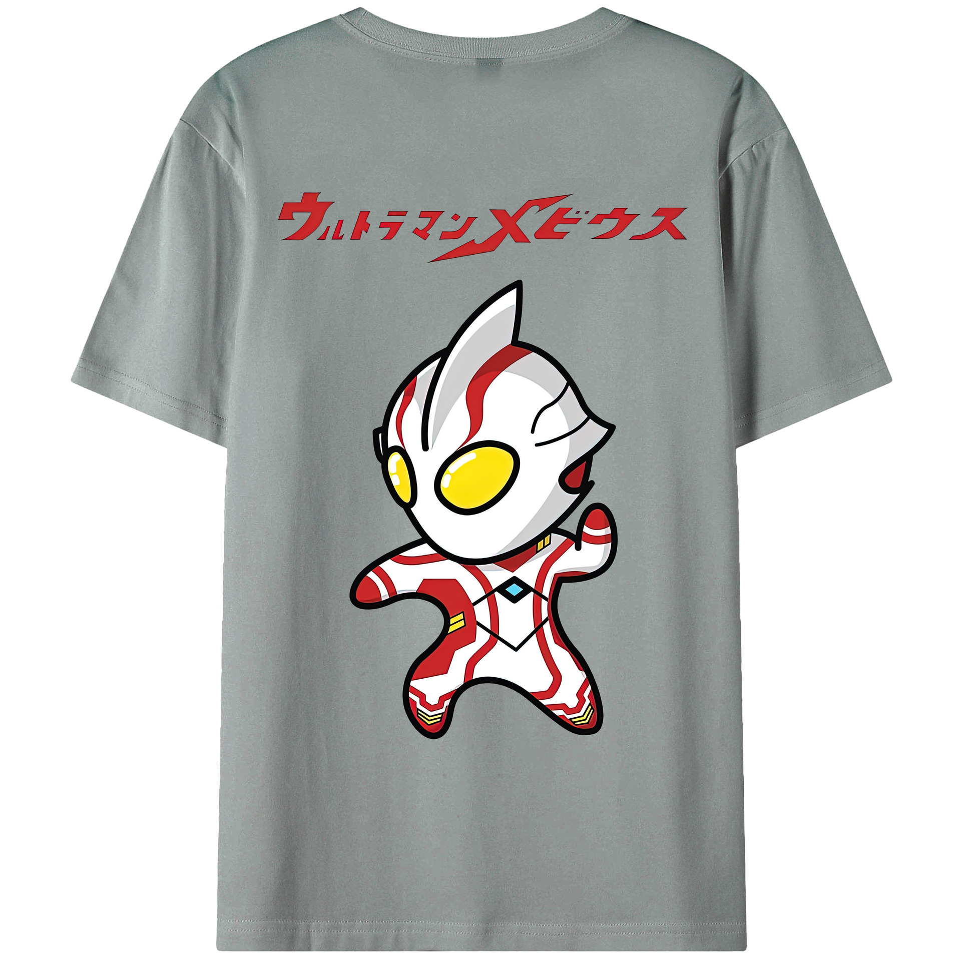 （画像用） ウルトラマン Ultraman 綿100％ メンズ半袖Tシャツ（バックプリント） 通気性
